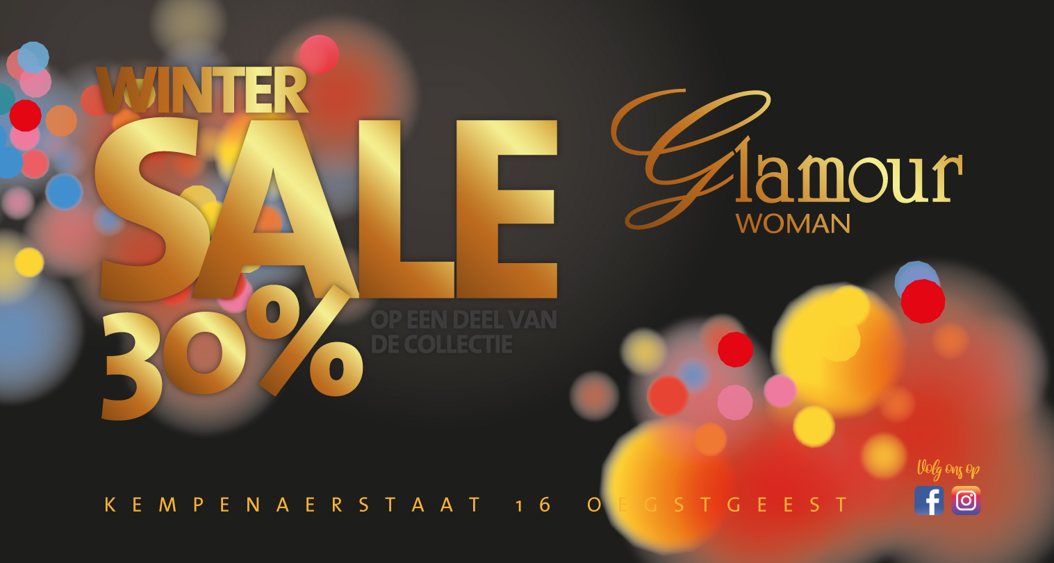Winter Sale 30% bij Glamour Woman in Oegstgeest